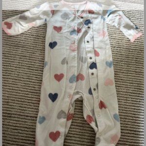 🤍4/$25 Baby Carters fleece heart pj